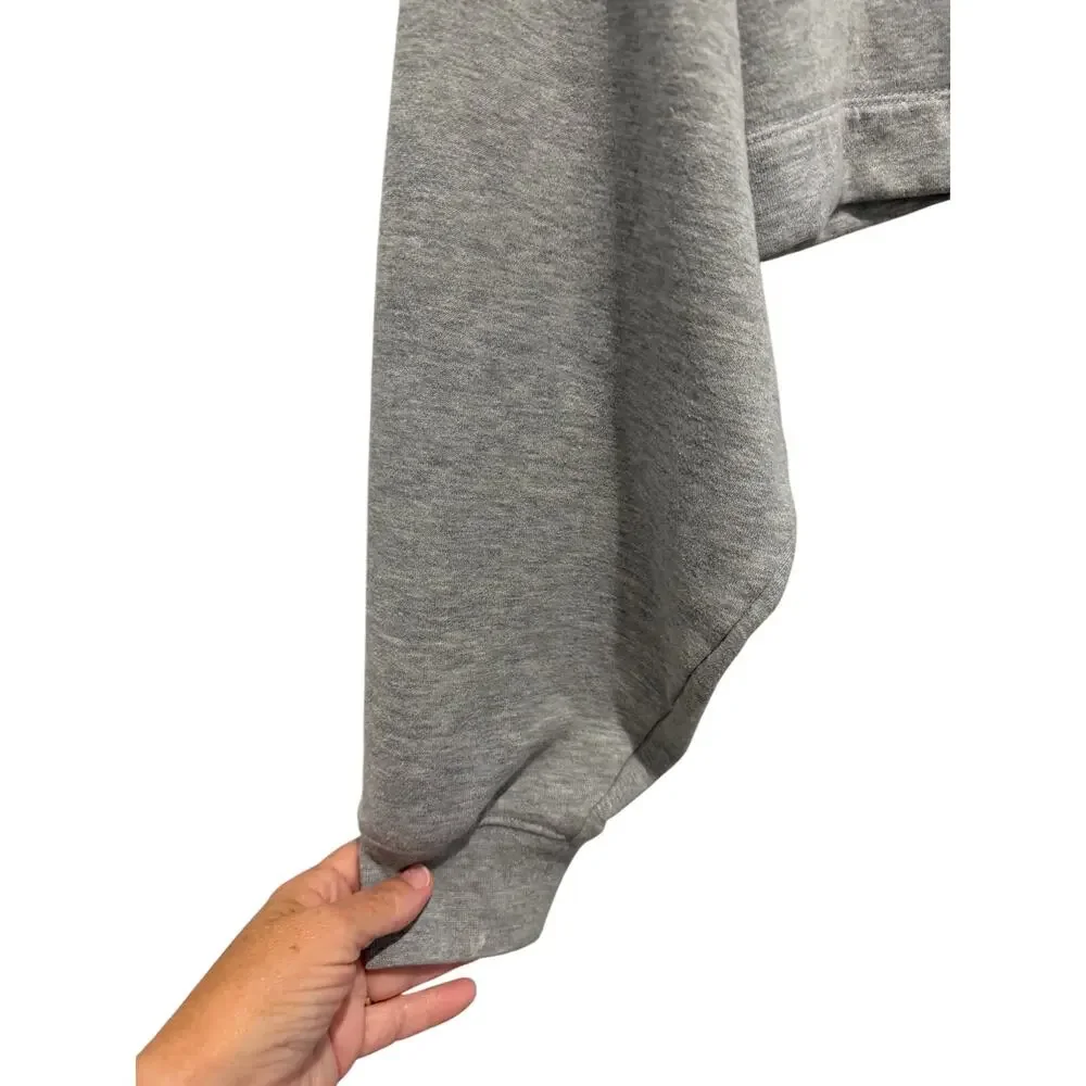 Alo Yoga Bae Hoodie Athletic Heather Gray Cropped Size S Activewear